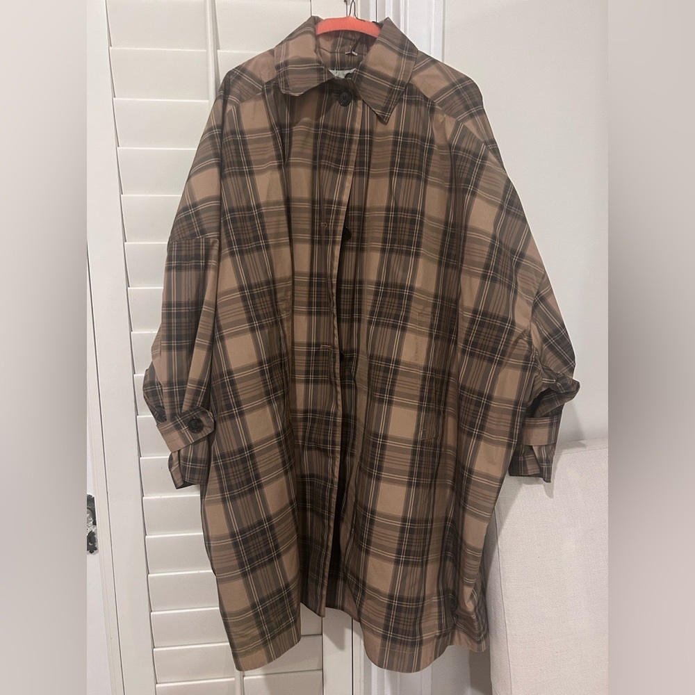 Toteme Tan and Brown Plaid Coat - Picture 5 of 10